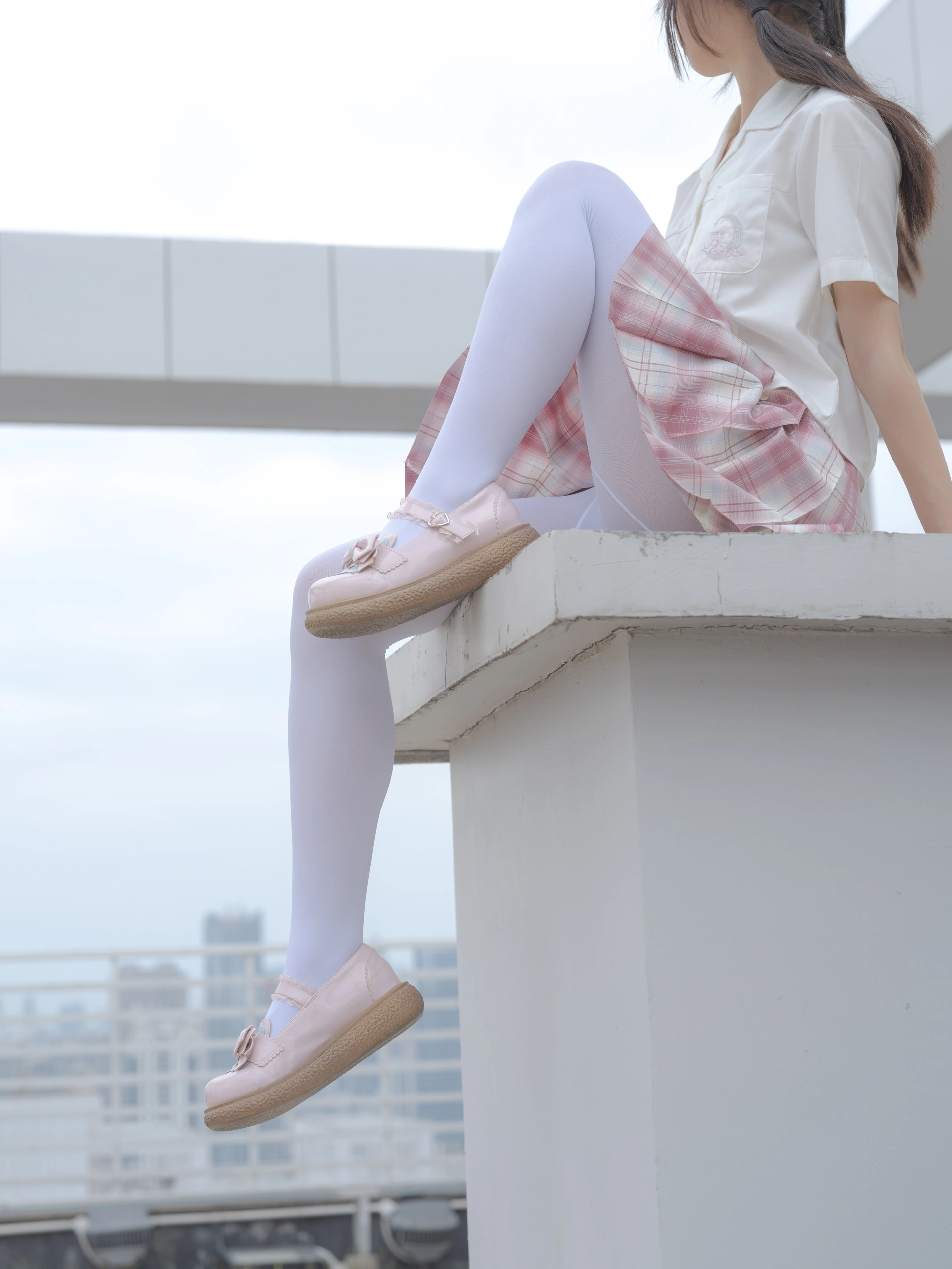 森萝财团写真 – 小圆 试拍 JKJK格子裙插图6